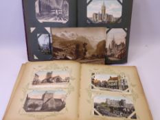 VINTAGE POSTCARDS, 300 PLUS contained within two vintage albums, Switzerland and The Alps, Shipping,