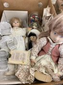 MODERN COLLECTOR'S DOLLS, miniature wirework furniture, animated and other globes ETC