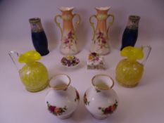 ROYAL DOULTON STONEWARE, Royal Albert Old Country Roses, Austrian and mottled glassware jugs and