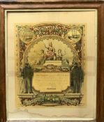 DISPENSATION FOR CONNAHS QUAY Branch of The Amalgamated Society of Railway Servants, 48 x 39cms