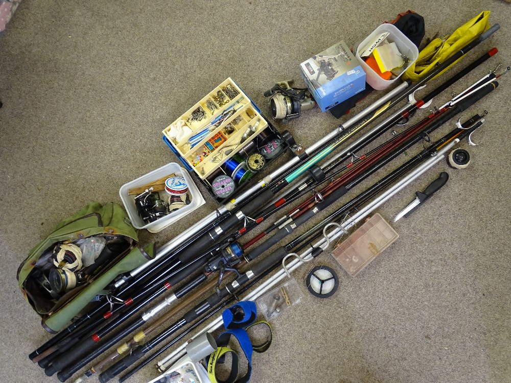 FISHING EQUIPMENT - rods, reels and other associated mainly modern items