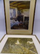 KEITH ANDREW limited edition print 381/750 - interior scene, signed in pencil 1987, 55 x 39cms and