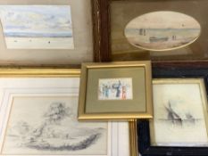 MINIATURE WATERCOLOURS - Maritime and townscape, a collection