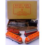 LOUIS MARX & CO BOXED DIESEL TYPE ELECTRIC TRAIN - Southern Pacific ETC