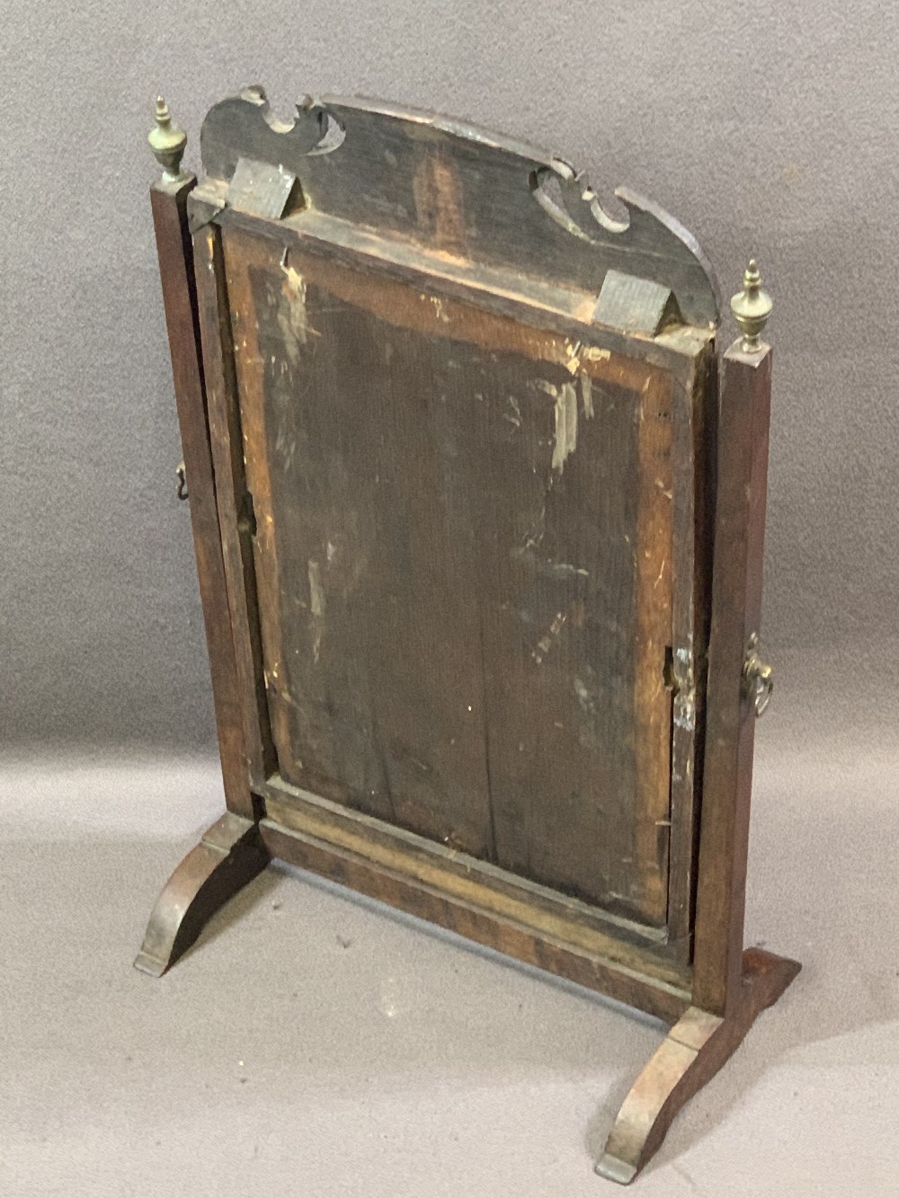 GEORGIAN MAHOGANY WASHSTAND and a similar period swing toilet mirror, the stand with top - Image 6 of 6