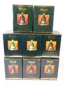 WADE BELLS SCOTCH WHISKY DECANTER BELLS, CHRISTMAS EDITIONS (8), all boxed with contents to