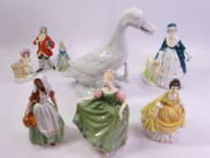 ROYAL DOULTON FIGURINES Michelle HN2234, Pretty Ladies Coralie HN4929, A Milk Maid HN2057,