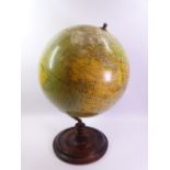 PHILIPS' VINTAGE 14INCH TERRESTRIAL GLOBE, marked to the base 'A M' (Air Ministry) and said by the