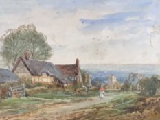 ATTRIBUTED TO DAVID COX watercolour, unframed, 27.5 x 38cms