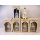 WADE COMMEMORATIVE SCOTCH WHISKY BELLS (6) with contents to include Her Majesty Queen Elizabeth II