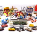 MODEL RAILWAY, Stargate and Frogger electronic games, 18 Action figurines and a Helicopter ETC