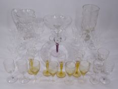 GLASSWARE - a fine assortment of drinking and other