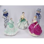 COALPORT, ROYAL DOULTON & VICTORIAN FIGURINES (5) including Cynthia HN2440, Ladies of Fashion