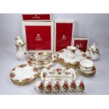 ROYAL ALBERT OLD COUNTRY ROSES TEAWARE, 30 plus pieces of 1st quality including boxed cake stand