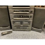 GOODMANS MULTI FUNCTION STACKING HIFI WITH SPEAKERS & REMOTE CONTROL E/T