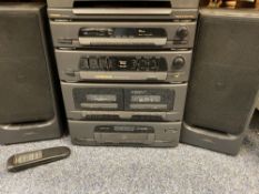 GOODMANS MULTI FUNCTION STACKING HIFI WITH SPEAKERS & REMOTE CONTROL E/T