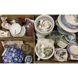 COPELAND SPODE TUREENS, Wedgwood Jasperware, Chinese and other pottery and china and glassware (3