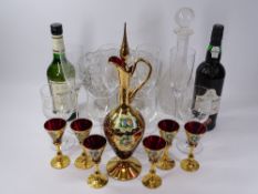 VENETIAN & OTHER GLASSWARE, Graham's 1994 bottled Port and other table wine