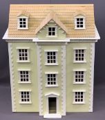 NICE QUALITY GEORGIAN STYLE DOLL'S/MINIATURES HOUSE, opening front and roof, 85.5cms overall H,