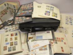 STAMPS - Commonwealth and GB albums with mint and used contents, also, stock books with Worldwide, a