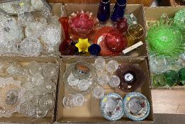 CRANBERRY, URANIUM, CARNIVAL, CLOUD GLASS and other Victorian and later decorative glassware (within