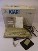 BOXED ATARI 520ST COMPUTER KEYBOARD with leads E/T