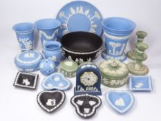 WEDGWOOD JASPERWARE, Blue, Green, Black, approximately 20 pieces