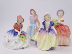 ROYAL DOULTON FIGURINES (4) - Monica HN1467, Dinky Do HN1678, Wendy HN2109 and Cissie HN1809