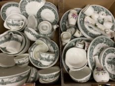 TABLE CHINA & CROCKERY by Wedgwood including Docklands decorated tea and dinnerware, metalized