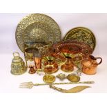 VINTAGE COPPER & BRASSWARE a good quantity of well-polished display items