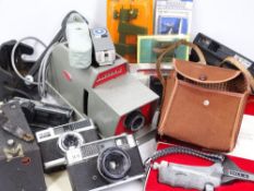 VINTAGE CAMERAS, ALPHAX 1 PROJECTOR with associated cine and other attachments