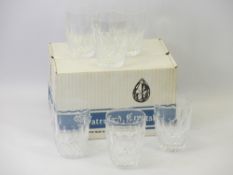 WATERFORD CRYSTAL - vintage boxed Colleen patterned claret glasses (6)