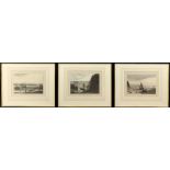 WILLIAM DANNIELL engravings (3) - harbour scenes of Hoylake and Liverpool, 21 x 28cms