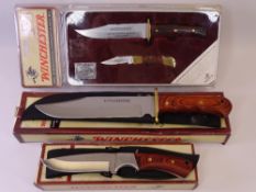 WINCHESTER BOWIE TYPE COLLECTOR'S KNIVES, all boxed to include a 30-30 Limited Edition Commemorative