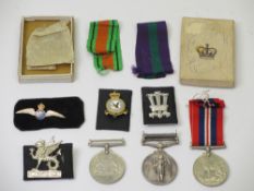 MILITARY MEDALS - Cyprus for 23379664 Fusilier D James R.W.F. and two unnamed WWII Service medals,