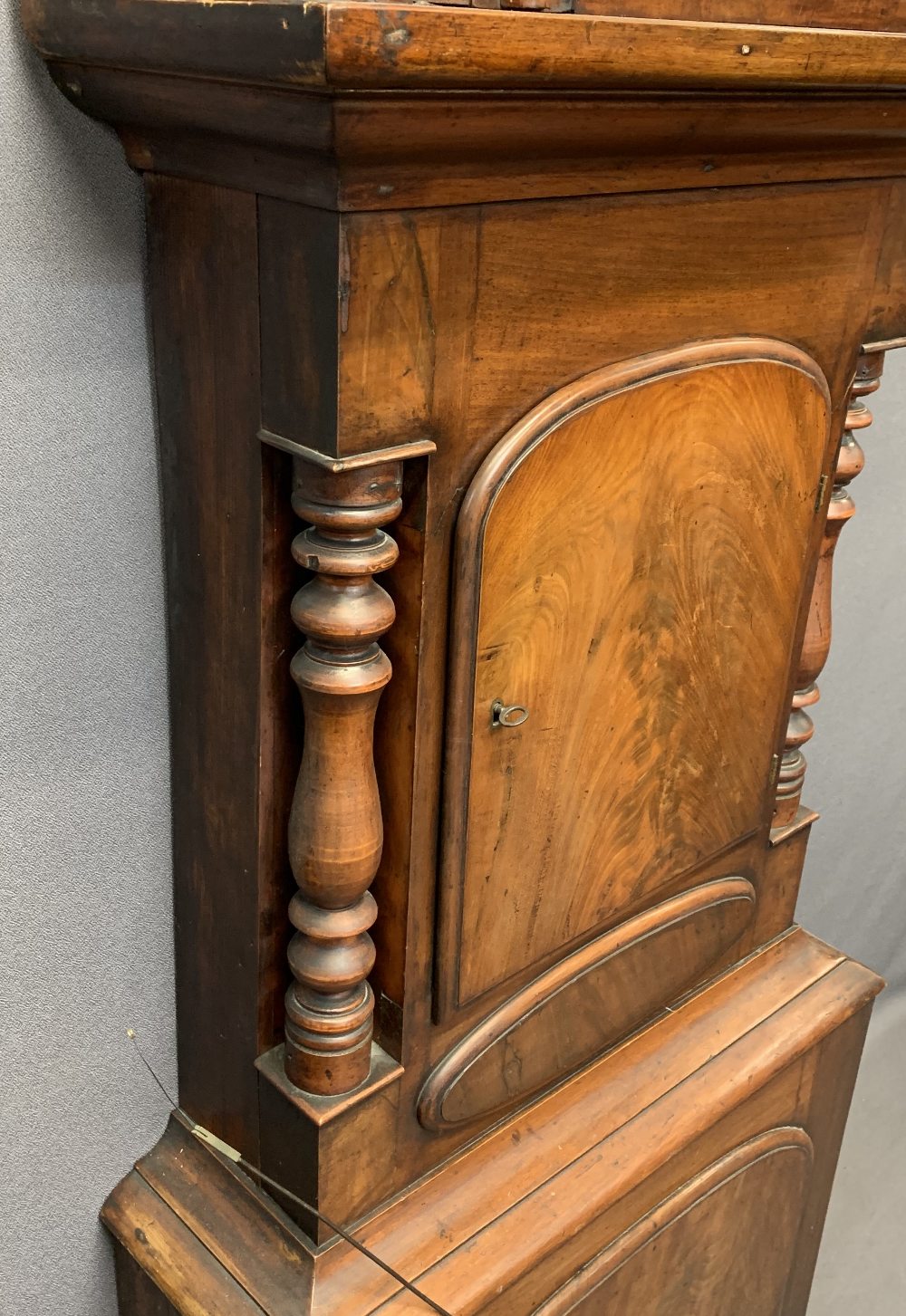 W EDWARDS, CAERNARFON EIGHT DAY LONGCASE CLOCK, mahogany with arched painted dial - Image 4 of 14