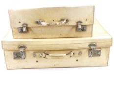 VINTAGE SUITCASES, CREAM COLOURED (2)