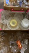 GLASSWARE - quality heavy bowls, good drinking, decanter, vases ETC (3 boxes)