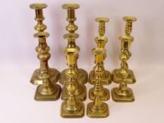 BRASS CANDLEHOLDERS (5 PAIRS)