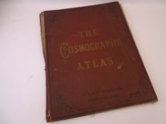 COSMOGRAPHIC ATLAS W & A K JOHNSTON, 1889 4TH EDITION, original cloth and 66 coloured maps including
