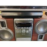 HOME ELECTRICS - Phillips Micro Stereo System with speakers, Humax Plus HD Digi box, Panasonic DVD