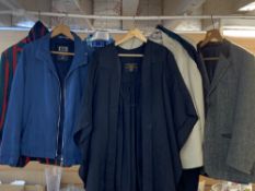 LINEN & CLOTHING including Lecturer's robe by Ede & Ravenscroft, vintage boating blazer and other