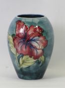 MOORCROFT LILY BALUSTER VASE, 13cms tall