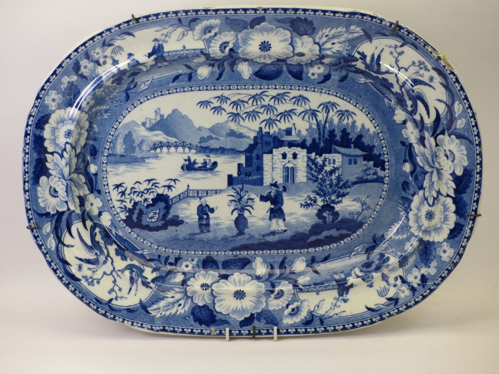 BLUE & WHITE PLATTER, another meat platter, assorted dinnerware ETC - Image 2 of 5
