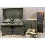 VINTAGE RECORD PLAYERS (2) including a Marconi phone stereo record player, Model No 4025 with clip-