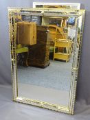 FANCY WALL MIRROR WITH GILT DETAIL, 103 x 71cms and another mirror