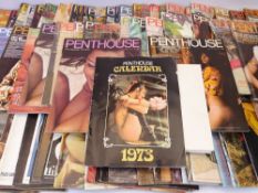 PENTHOUSE GENTLEMAN'S GLAMOUR MAGAZINES, 82 issues, 1967 - 1977 with Volume 8 appearing as a