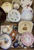 EDWARD VII 1937 CORONATION PLATE, Aynsley teaware and an assortment of similar items (2 boxes)