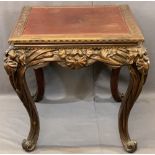 CHINESE DEEP CARVED SQUARE TOP TABLE, early to mid-20th Century, the 75cms square top with carved