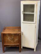 CIRCA 1950's KITCHEN FOOD CUPBOARD having two doors, 140 x 43 x 41cms and a single drawer Eastern